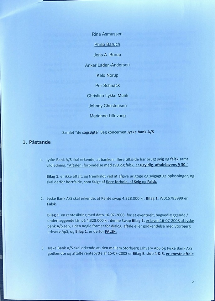 Main suspect in Danish bank fraud case Jyske BANK Anders Dam, Jyske Bank suspected of million scams and corruption. Philip Baruch Advokat og Partner I Lund Elmer Sandager Les.dk Thomas Schioldan Sørensen rodstenen.dk - Lundgrens advokater. Dan Terkildsen. Rødstenen advokater. bestyrelsen Jyske Bank Sven Buhrækall. Kurt Bligaard Pedersen. Rina Asmussen. Philip Baruch. Jens Borup. Keld Norup. Christina Lykke Munk. Johnny Christensen. Marianne Lillevang. Anders Christian Dam. Niels Erik Jakobsen. Per Skovhus. Peter Schleidt. #Bank #AnderChristianDam #Financial #News #Press #Share #Pol #Recommendation #Sale #Firesale #AndersDam #JyskeBank #ATP #PFA #MortenUlrikGade #GF Maresk #PhilipBaruch #LES #LundElmerSandager #Nykredit #MetteEgholmNielsen #Loan #Fraud #CasperDamOlsen #NicolaiHansen #JeanettKofoed-Hansen #AnetteKirkeby #SørenWoergaaed #BirgitBushThuesen #Gangcrimes #Crimes #Koncernledelse #jyskebank #Koncernbestyrelsen #SvenBuhrkall #KurtBligaardPedersen #RinaAsmussen #PhilipBaruch #JensABorup #KeldNorup #ChristinaLykkeMunk #HaggaiKunisch #MarianneLillevang Finansministeriet Statsministeriet Justitsministeriet Finanstilsynet Finans Bank Banking Aktier Loan Biler Hæderlige Banker #Koncerndirektionen #AndersDam #LeifFLarsen / Vedtægter § 1 Stk. 1: Bankens navn er Jyske Bank A/S. Stk. 4: Bankens formål er som bank og som moderselskab at drive bankvirksomhed efter lovgivningen Stk. 5: Banken drives i overensstemmelse med redelig forretningsskik, god bankpraksis og bankens værdier og holdninger :-) :-) Lidt søge ord. #Justitsministeriet #Finansministeriet #Statsministeriet JYSKE BANK BLEV OPDAGET / TAGET I AT LAVE #MANDATSVIG #BEDRAGERI #DOKUMENTFALSK #UDNYTTELSE #SVIG #FALSK / #Bank #AnderChristianDam #Financial #News #Press #Share #Pol #Recommendation #Sale #Firesale #AndersDam #JyskeBank #ATP #PFA #MortenUlrikGade #PhilipBaruch #LES #Boxen Jyske Bank Boxen #KristianAmbjørnBuus-Nielsen #LundElmerSandager #Nykredit #MetteEgholmNielsen #Loan #Fraud #CasperDamOlsen #NicolaiHansen #JeanettKofoed-Hansen #AnetteKirkeby #SørenWoergaaed #BirgitBushThuesen #Gangcrimes #Crimes #Koncernledelse #jyskebank #Koncernbestyrelsen #SvenBuhrkall #KurtBligaardPedersen #RinaAsmussen #PhilipBaruch #JensABorup #KeldNorup #ChristinaLykkeMunk #HaggaiKunisch #MarianneLillevang #Koncerndirektionen #AndersDam #LeifFLarsen #NielsErikJakobsen #PerSkovhus #PeterSchleidt